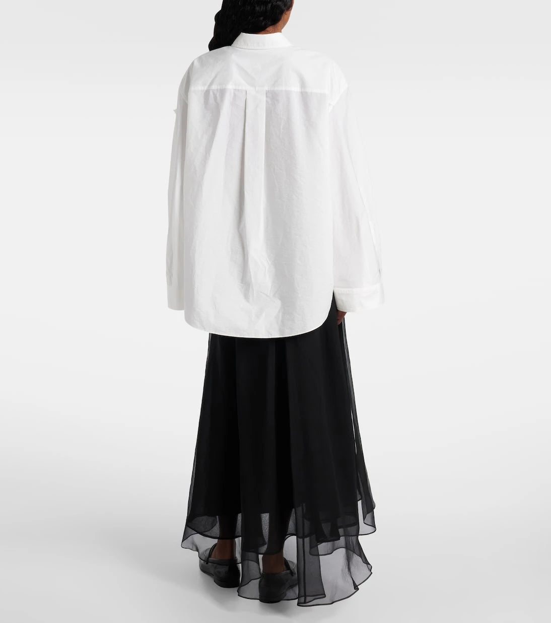 Brunello Cucinelli - Embroidered cotton-blend poplin shirt