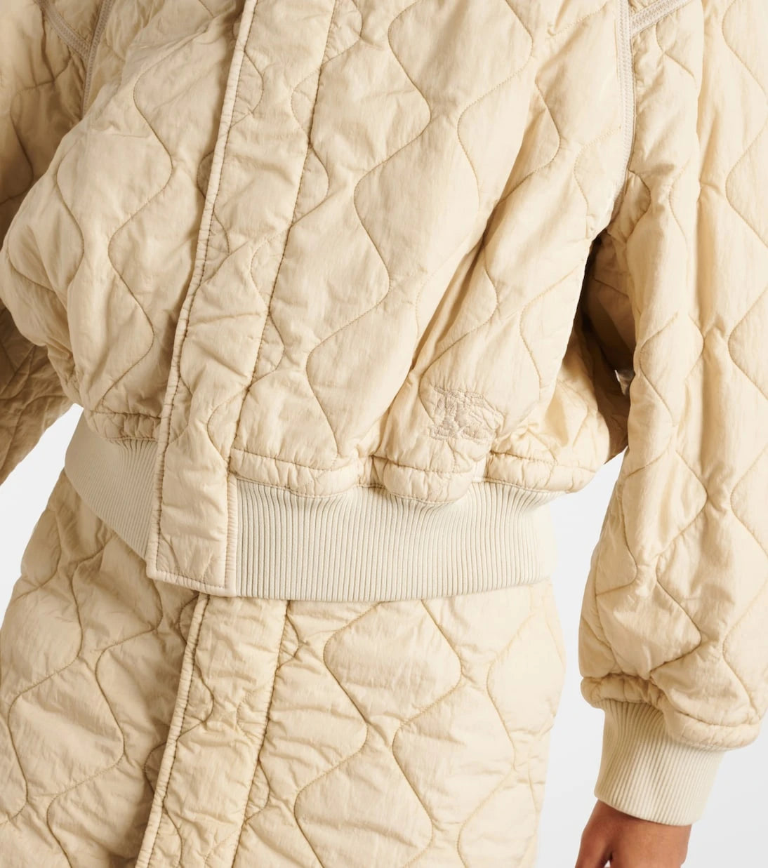 Burberry - Kapitone büyük beden bomber ceket
