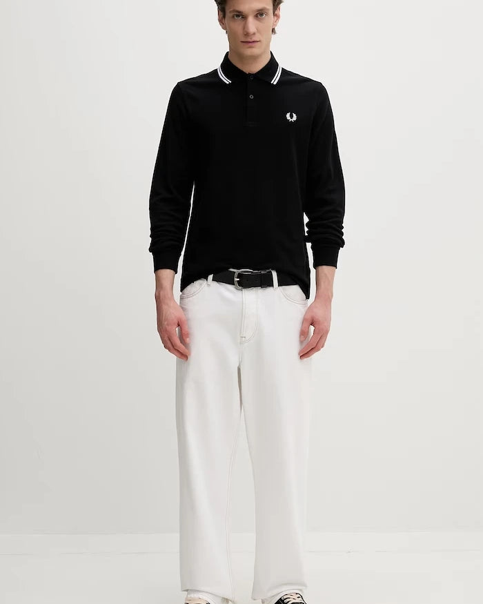 Памучна блуза с дълги ръкави Fred Perry