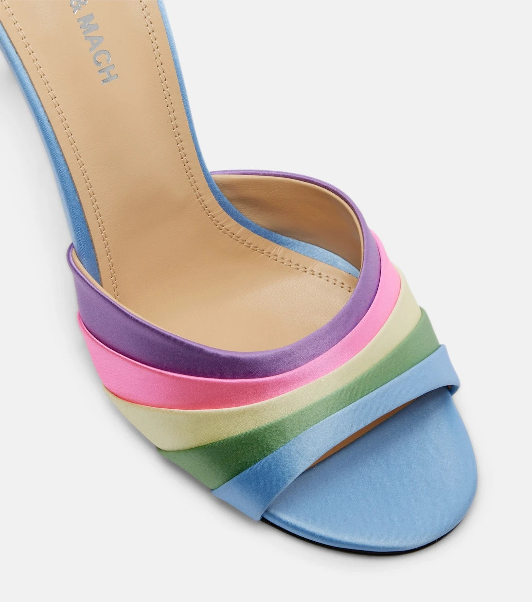 Mach & Mach - Gradient 95 satin mules