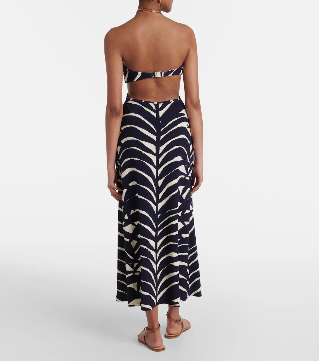 Johanna Ortiz - Ocean Layers cutout terry maxi dress