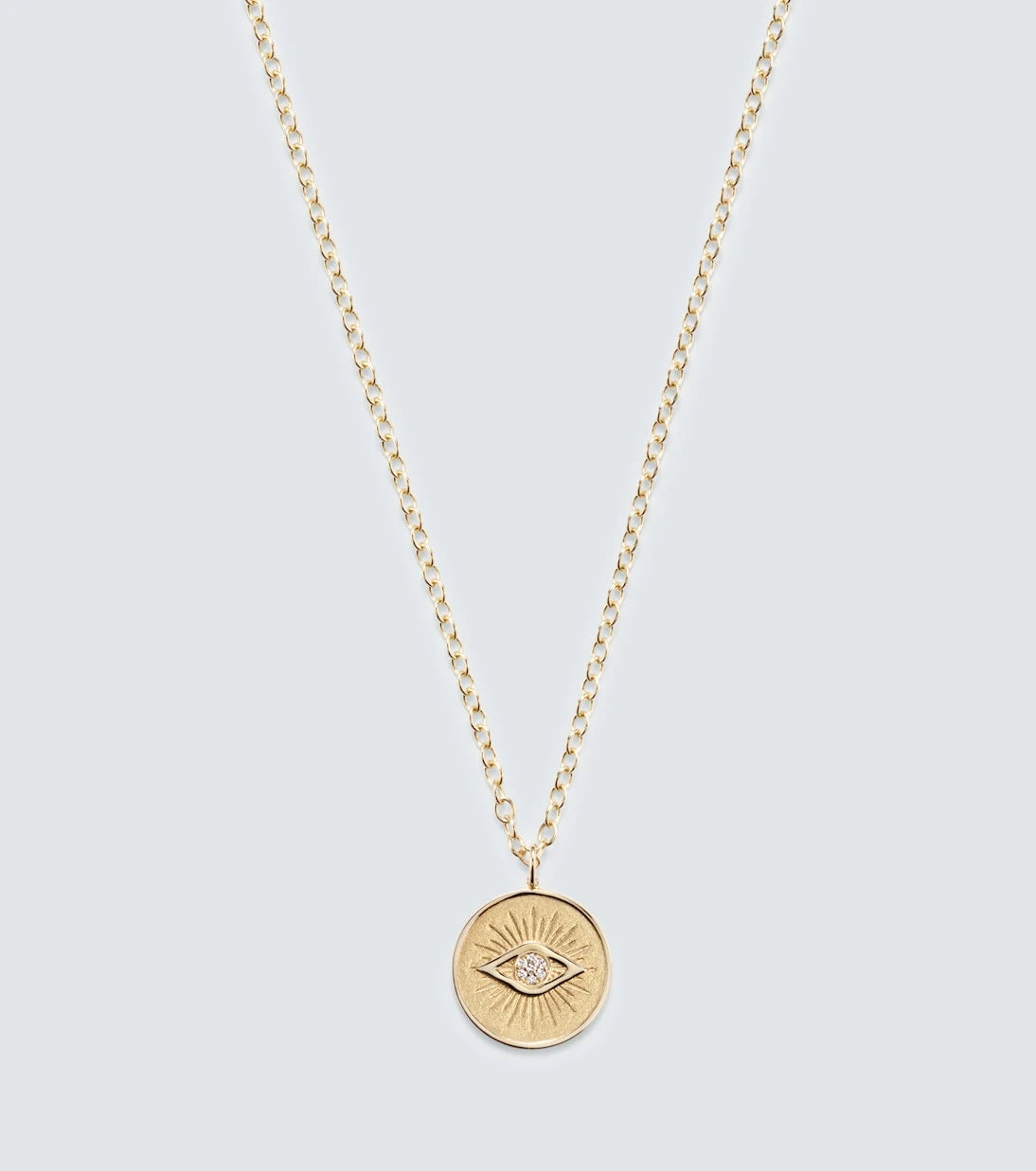 Sydney Evan - 14kt gold charm necklace with diamonds