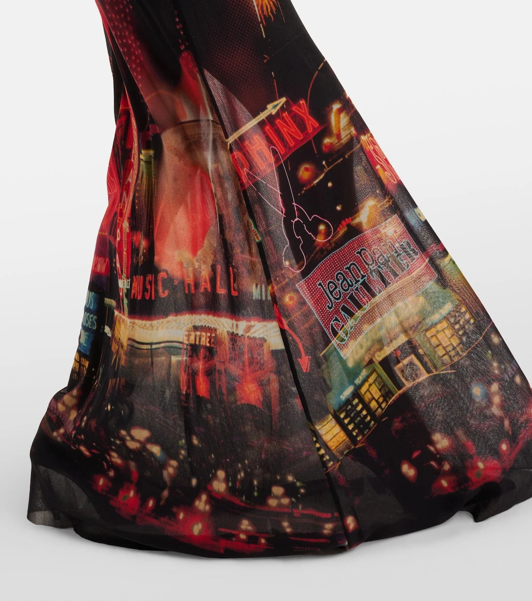 Jean Paul Gaultier - Printed mesh slip dress