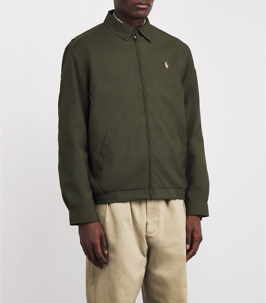Green Water-Repellent Harrington Jacket