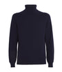 Navy Cashmere Rollneck Sweater