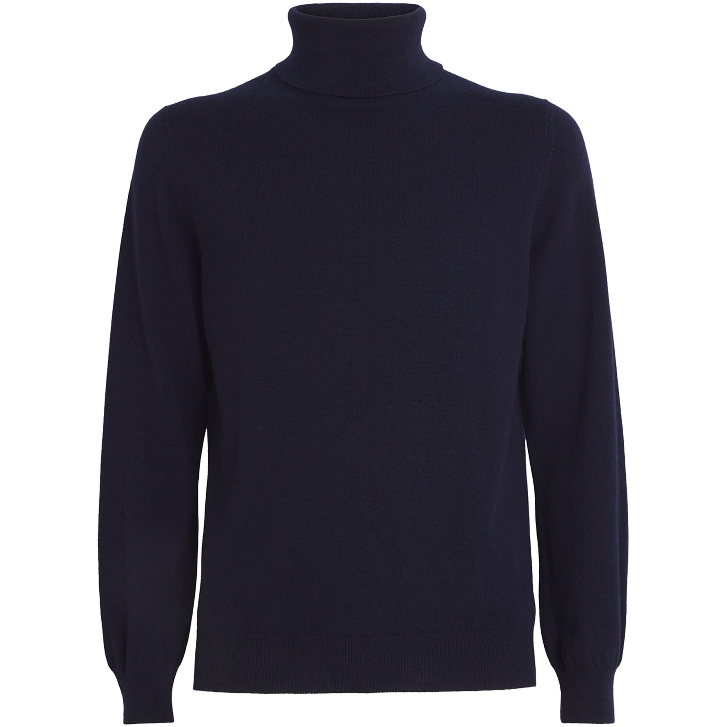 Navy Cashmere Rollneck Sweater