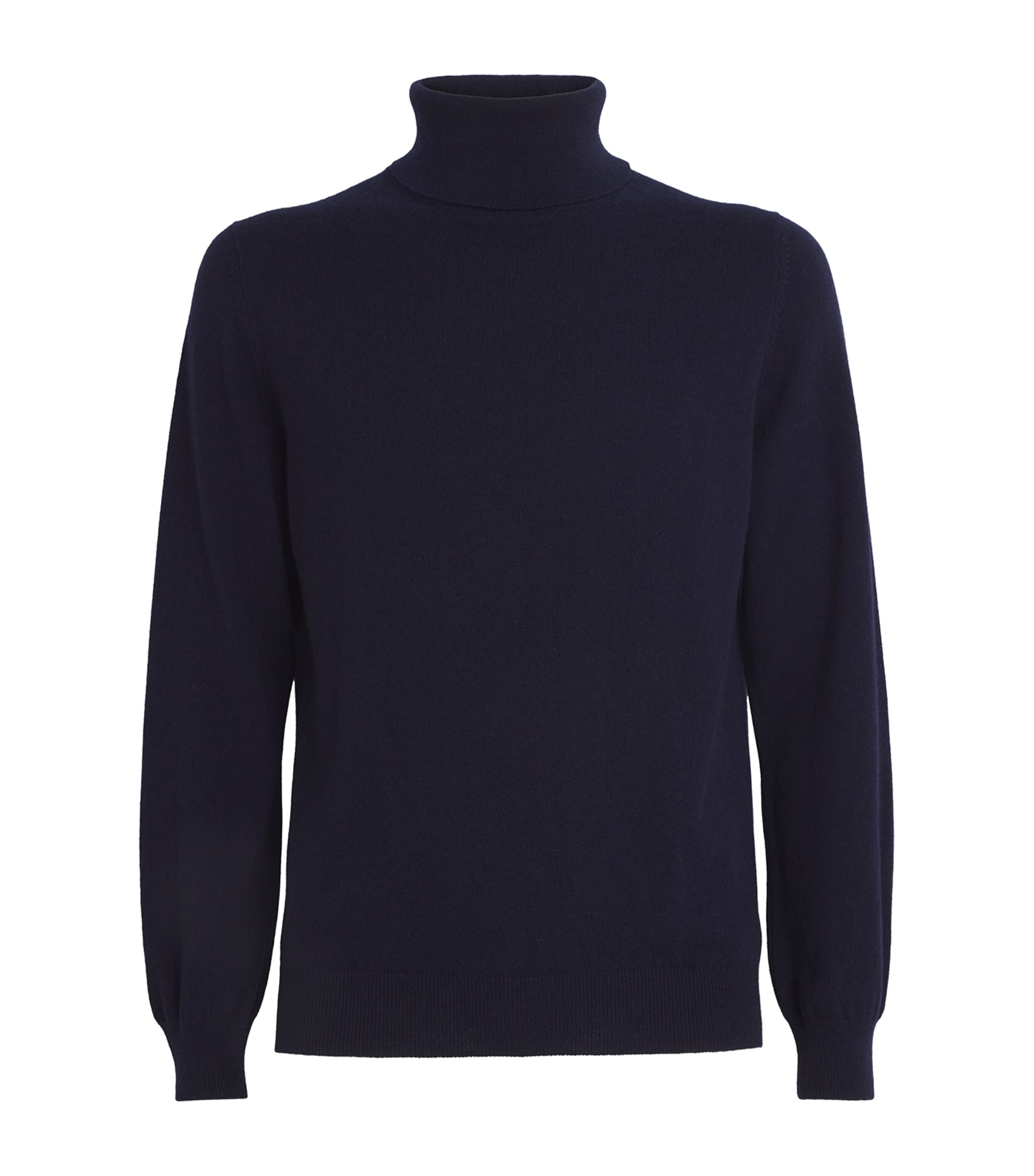Navy Cashmere Rollneck Sweater
