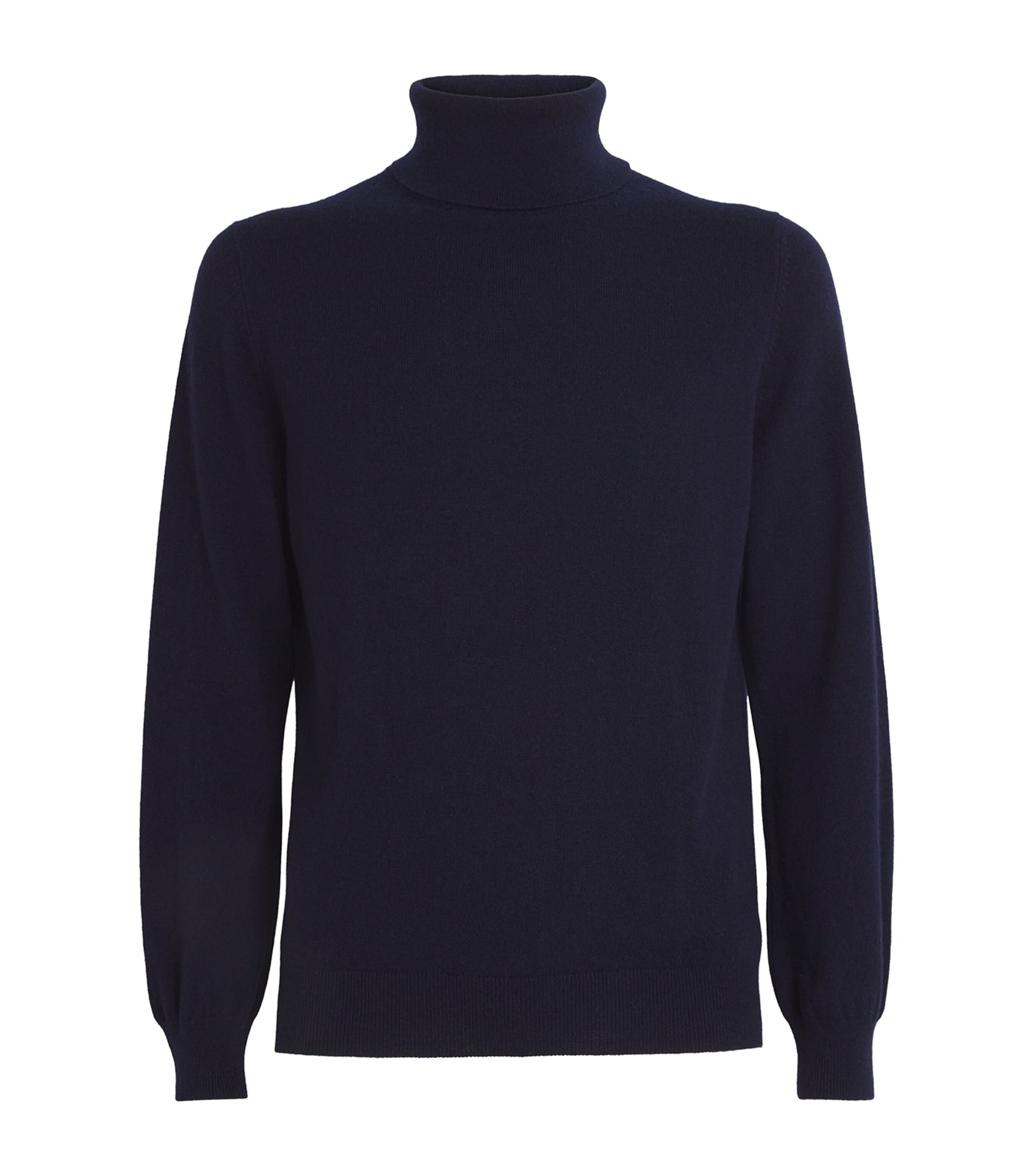 Navy Cashmere Rollneck Sweater