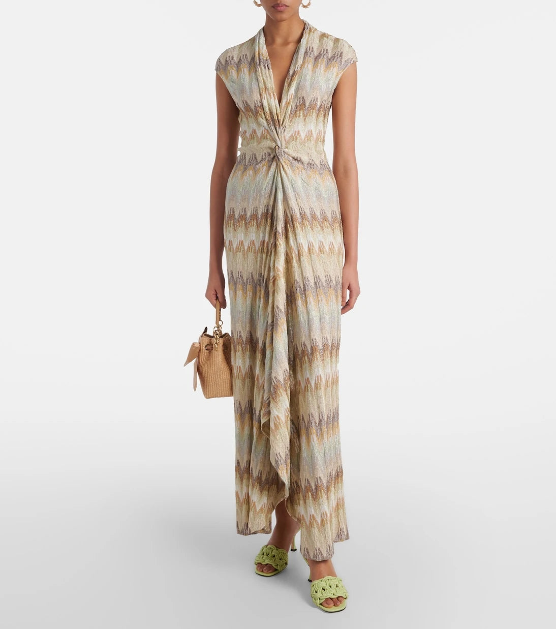 Jimmy Choo - Chara 70 woven raffia mules