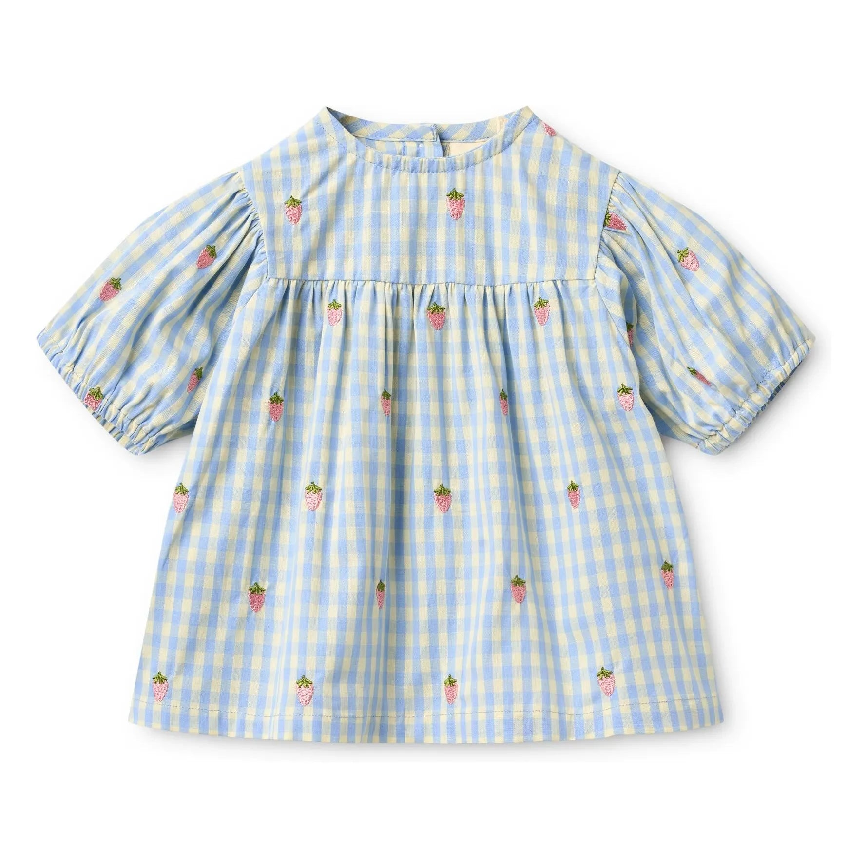 Flöss - Millie Vichy blouse | Pale blue
