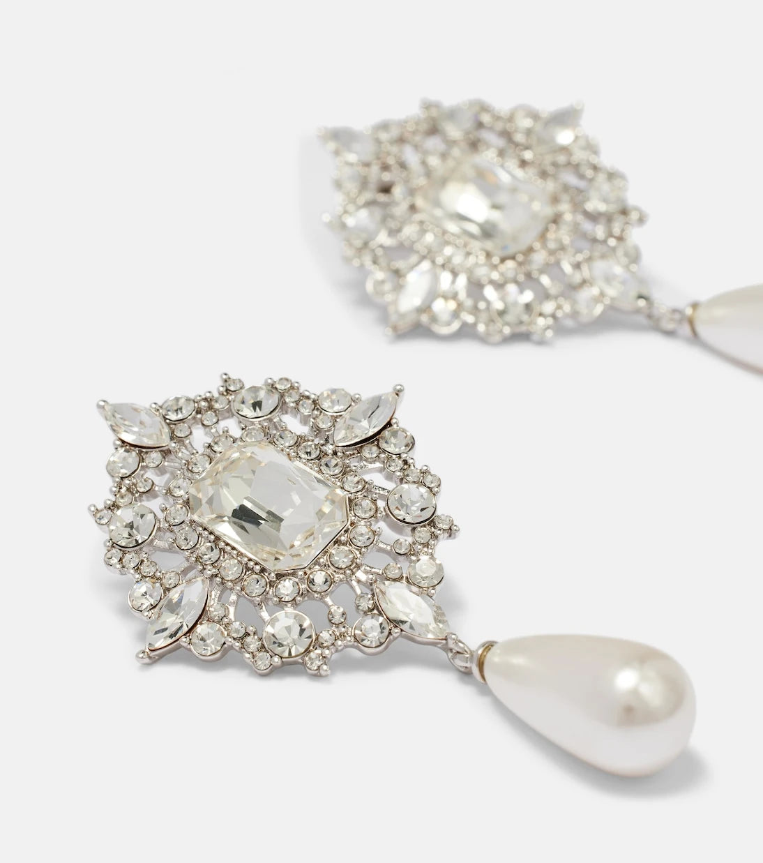 Self-Portrait - Embellished drop earrings