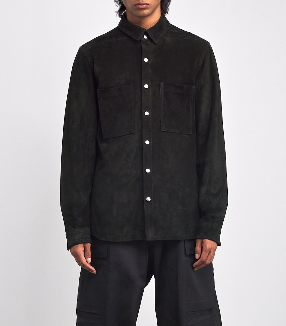 Black Suede Overshirt