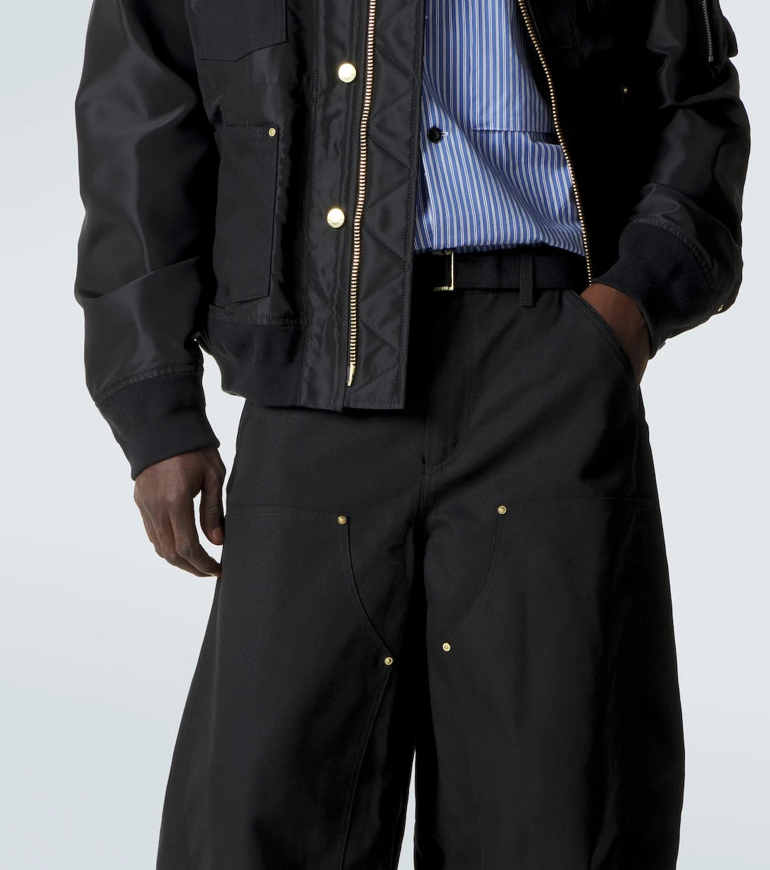Sacai - بنطال قطني واسع الساقين من Carhartt WIP