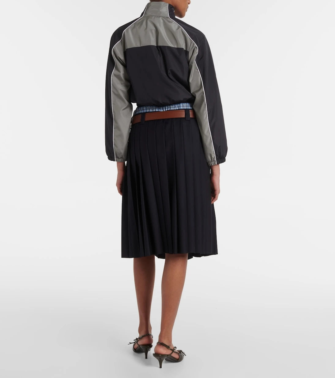 Miu Miu - Technical cropped track jacket