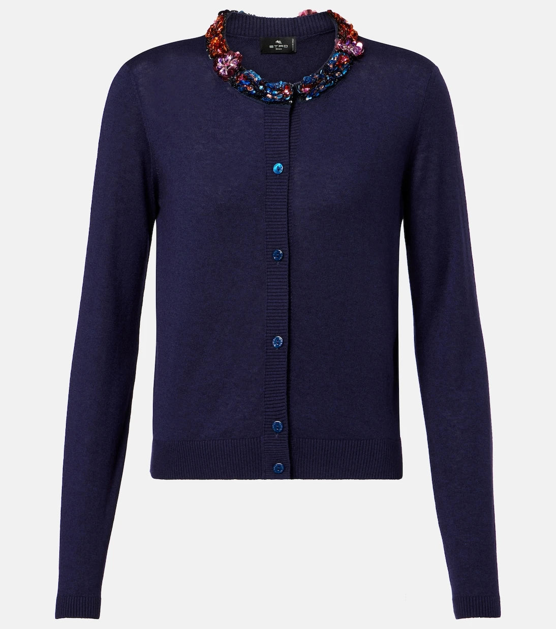 Etro - Embellished silk and cashmere cardigan