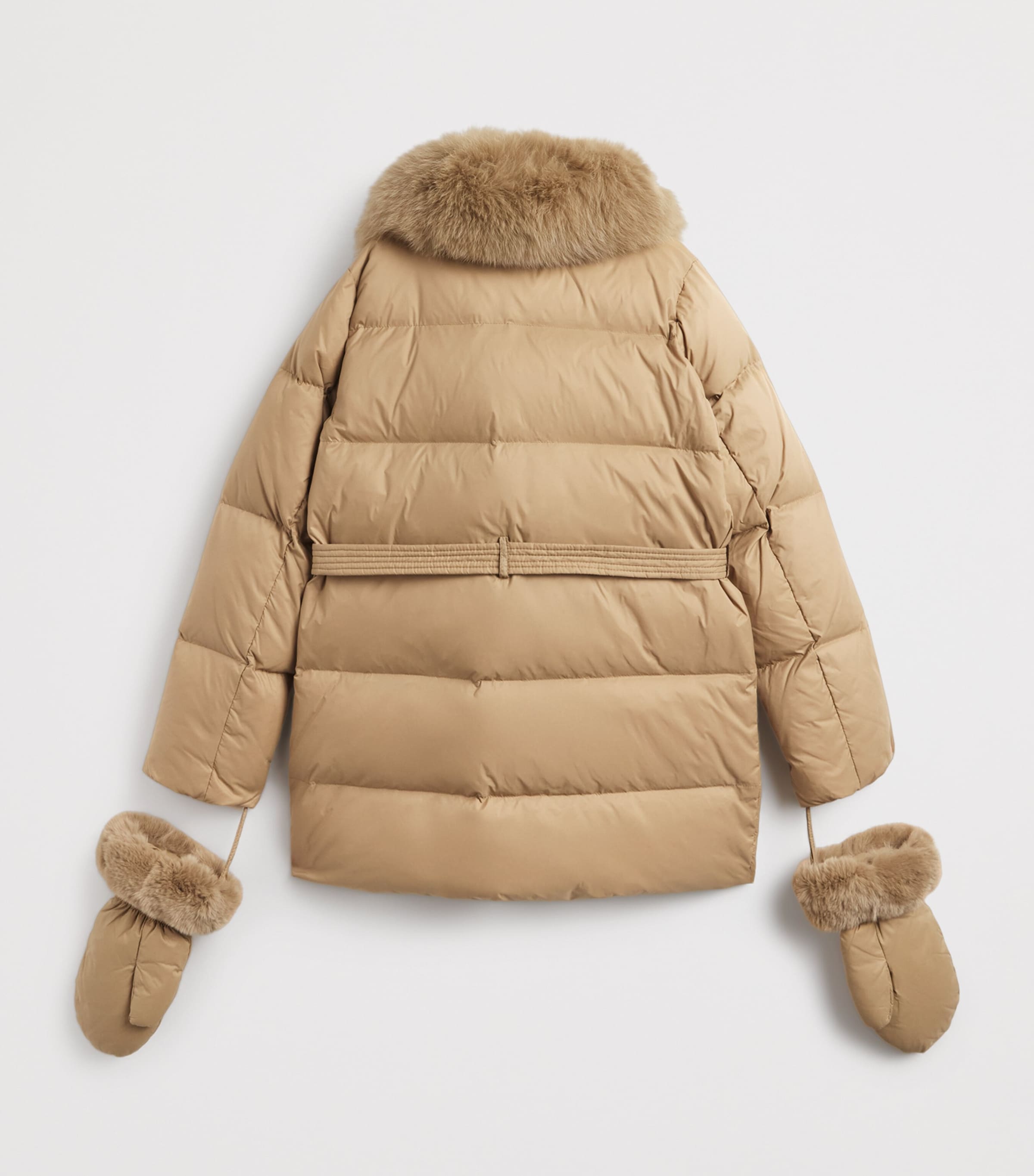 Yves Salomon Enfant Fur-Trim Down Puffer Coat (10 Years)