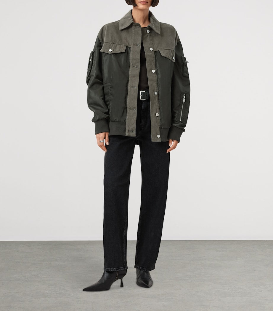 Green Hybrid Verity Bomber Jacket
