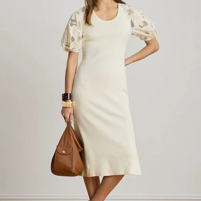 Lauren Ralph Lauren pamuk ve elastan elbise