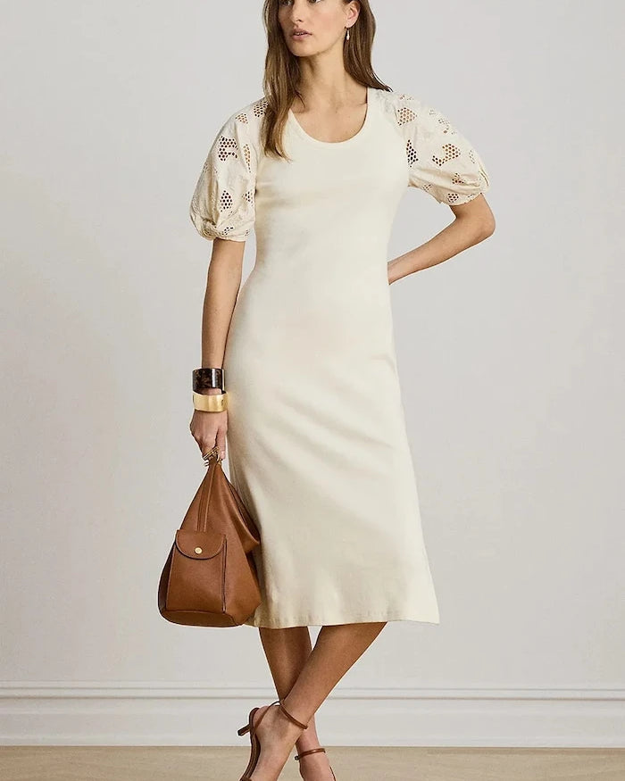 Lauren Ralph Lauren pamuk ve elastan elbise