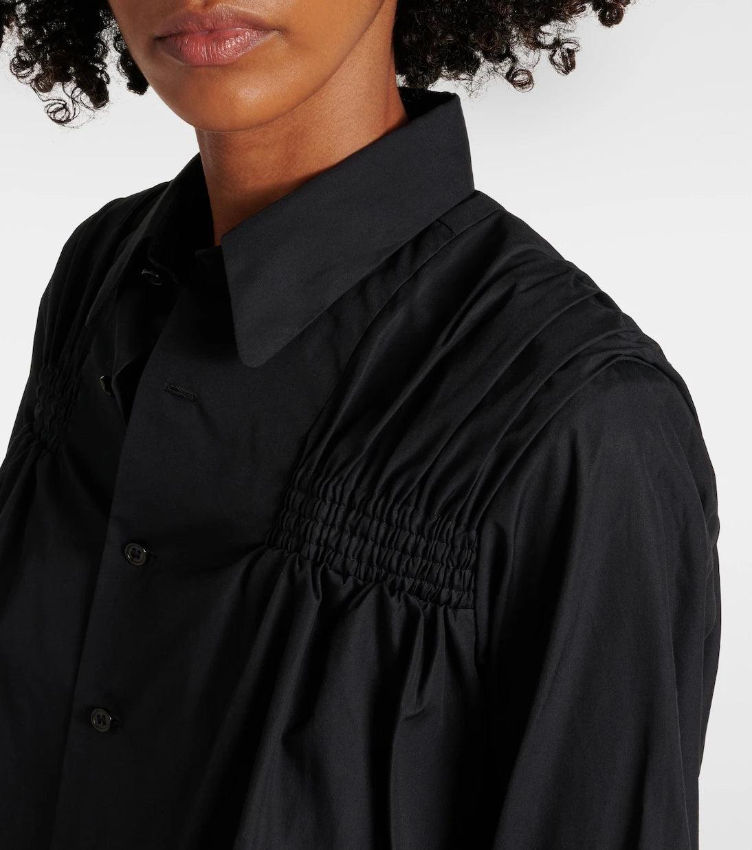 Noir Kei Ninomiya - Shirred cotton shirt