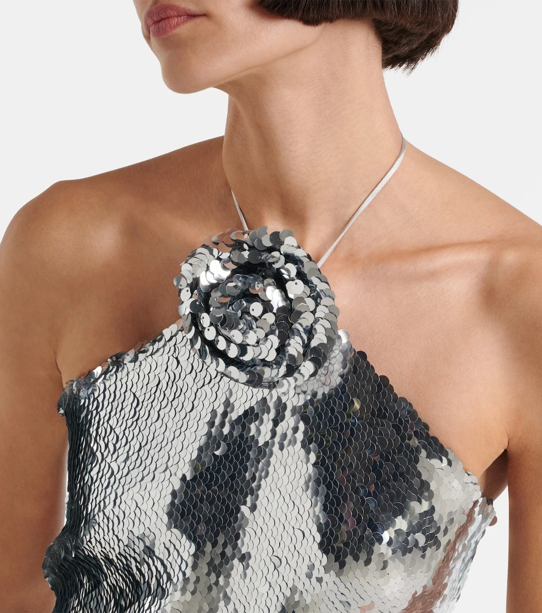 Magda Butrym - Sequined floral-appliqué minidress