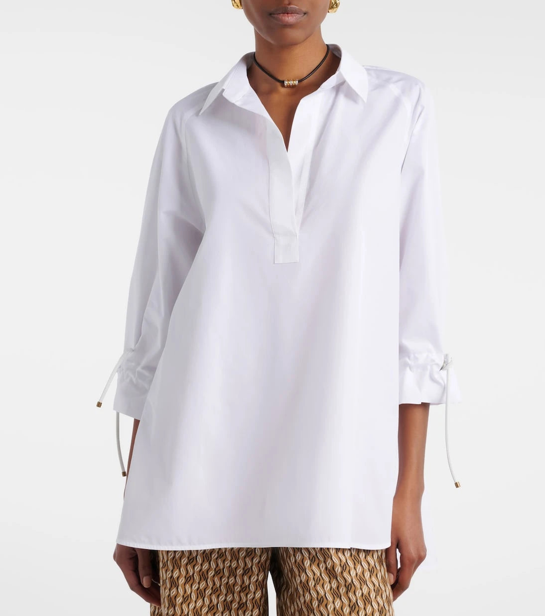 Max Mara - Adorni oversized cotton poplin shirt