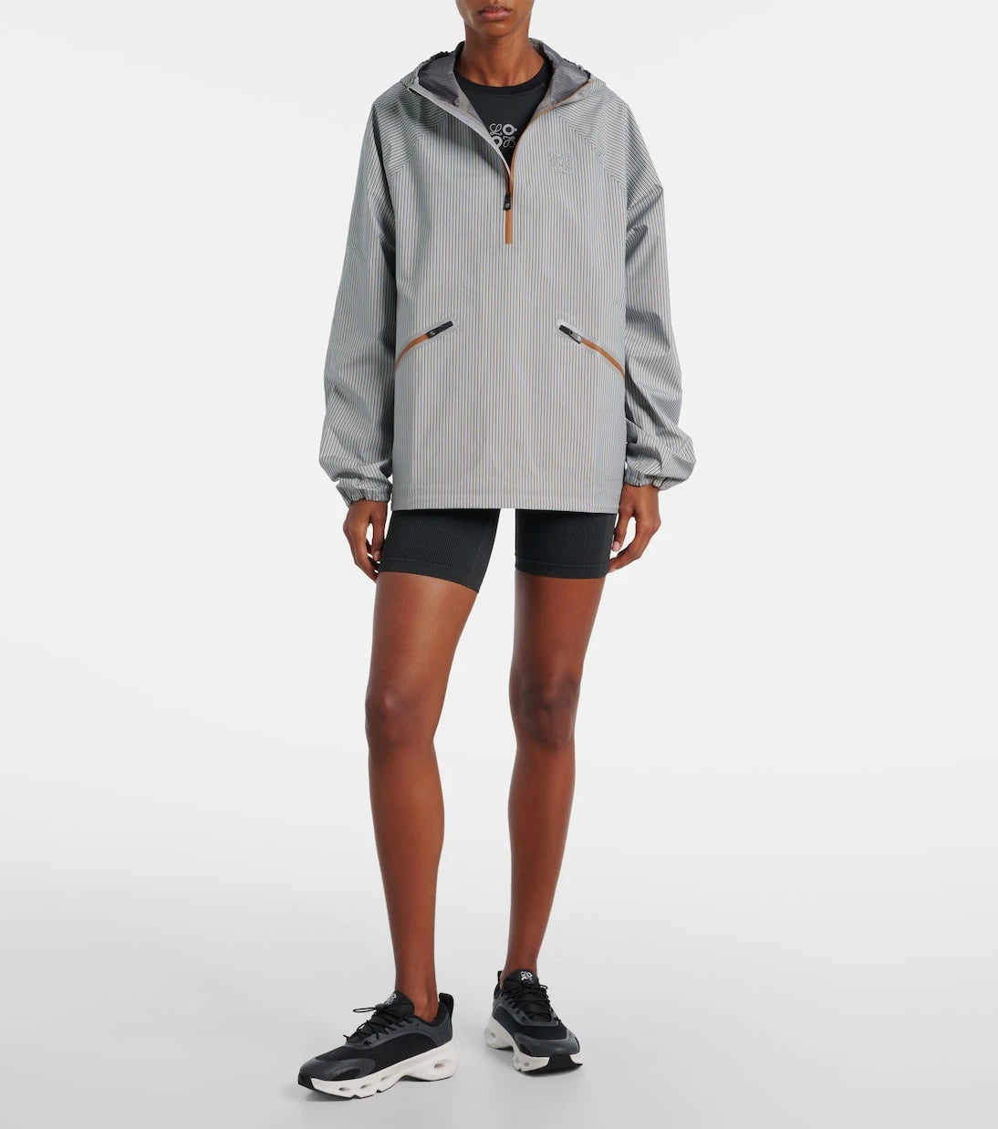 Loewe - x On Storm striped half-zip jacket
