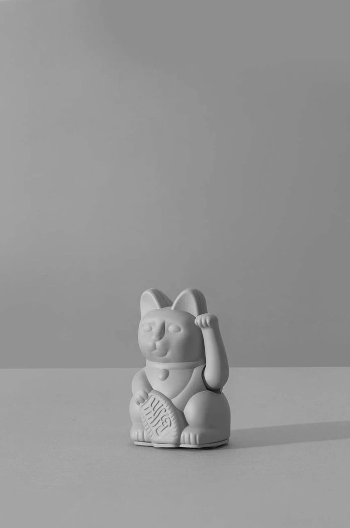 Donkey Lucky Cat Mini Dekorasyon - Gri