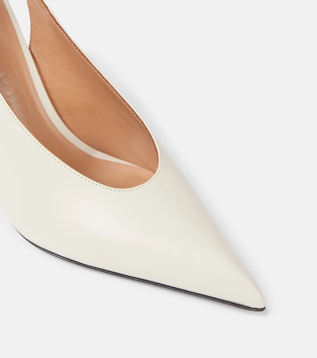 The Attico - Viper 95 leather slingback pumps