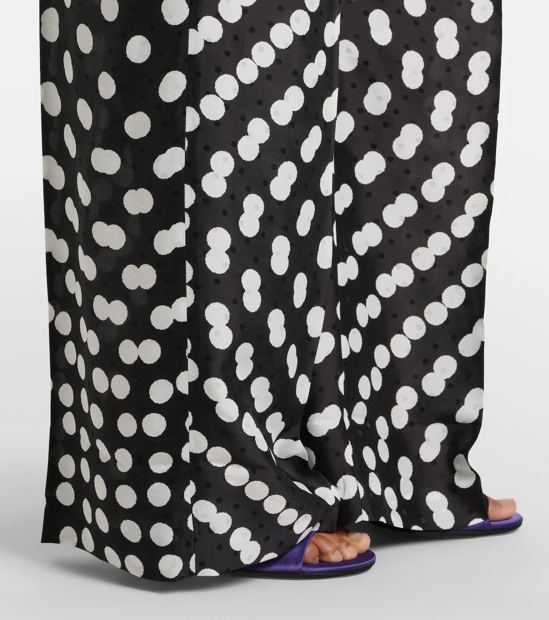 Dries Van Noten - Polka-dot silk wide-leg pants