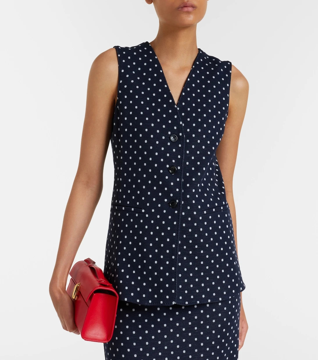 Max Mara - Polka-dot jersey vest
