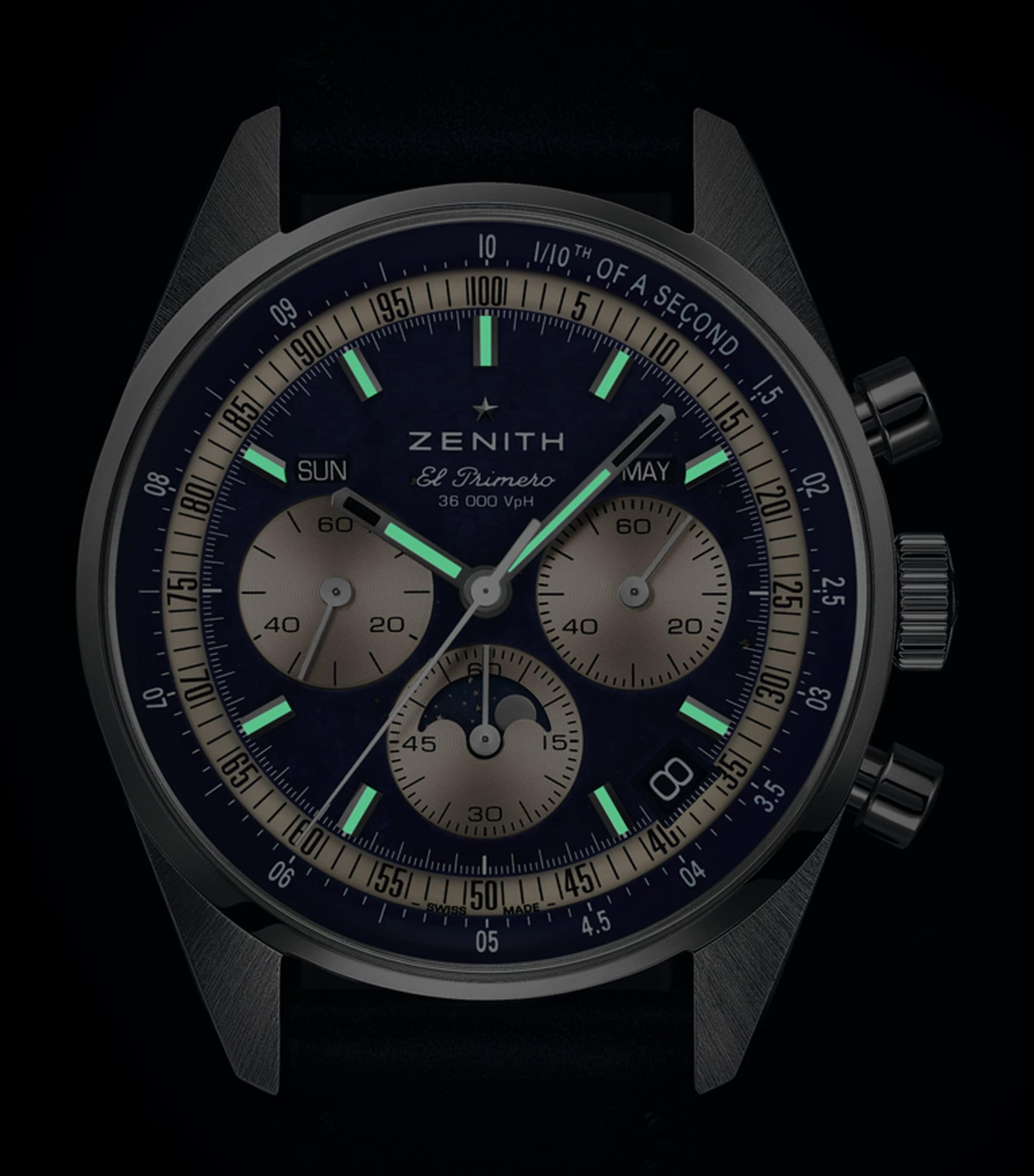 Zenith Stainless Steel Chronomaster Watch 38mm