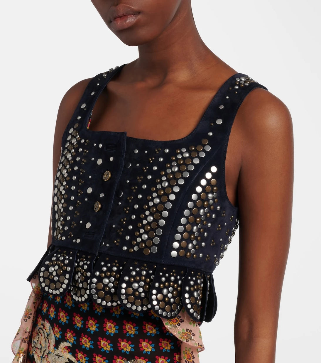 Etro - Studded suede vest