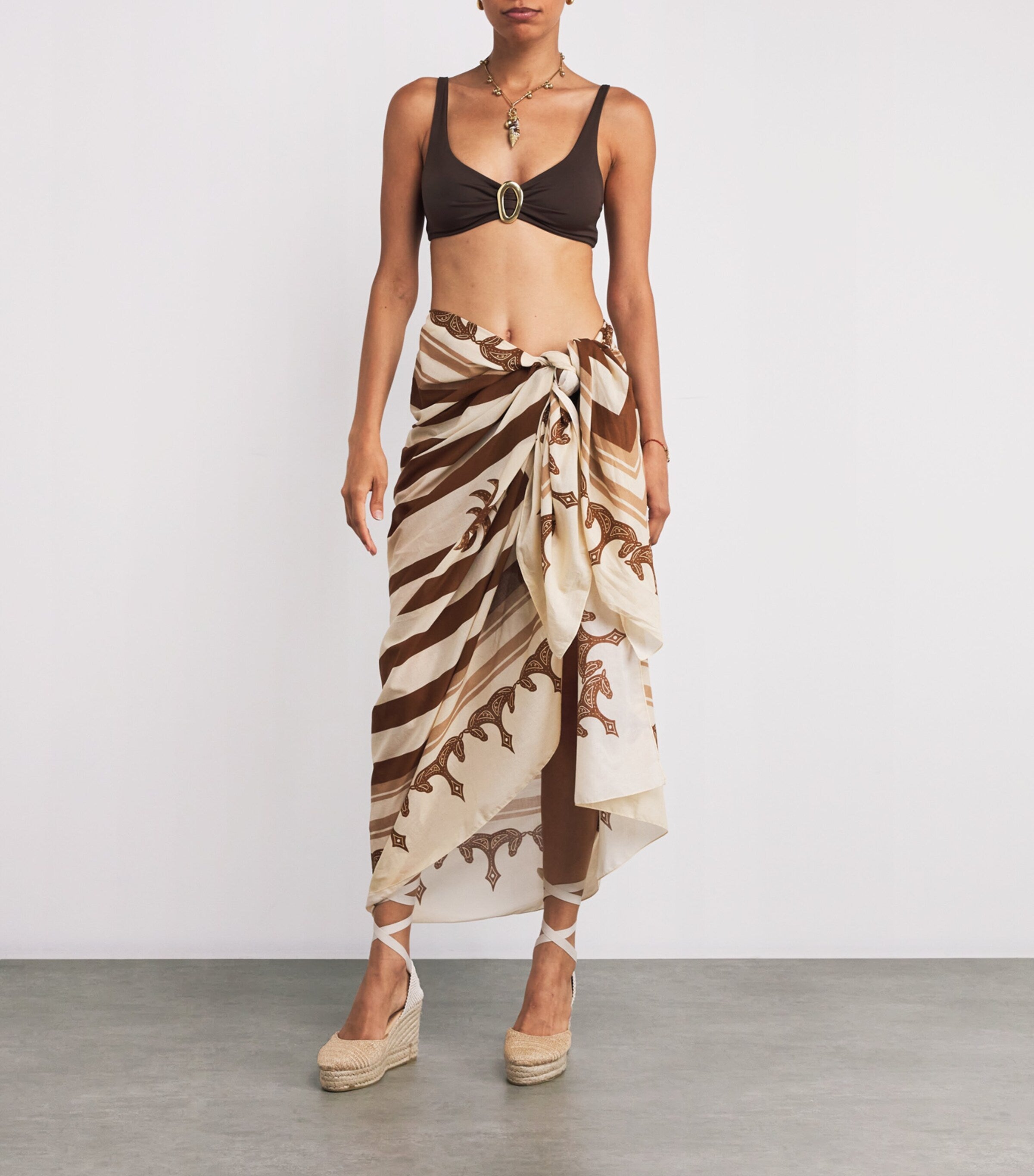 Johanna Ortiz Multi Cotton Infinity Palm Pareo