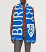 Blue Wool Logo Scarf