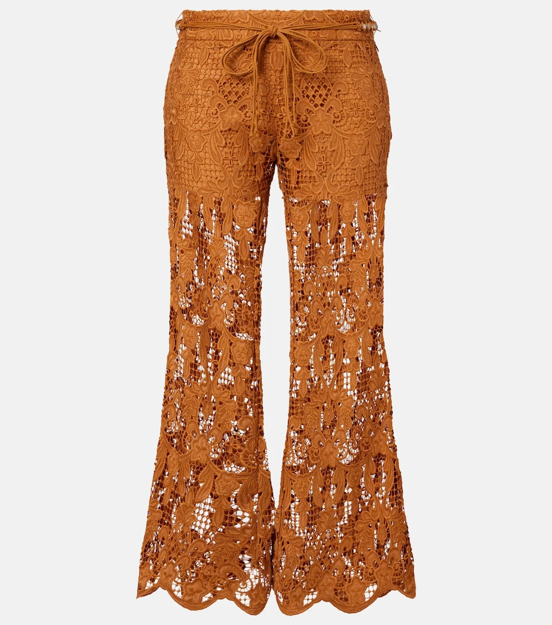 Zimmermann - Coco scalloped lace flared pants