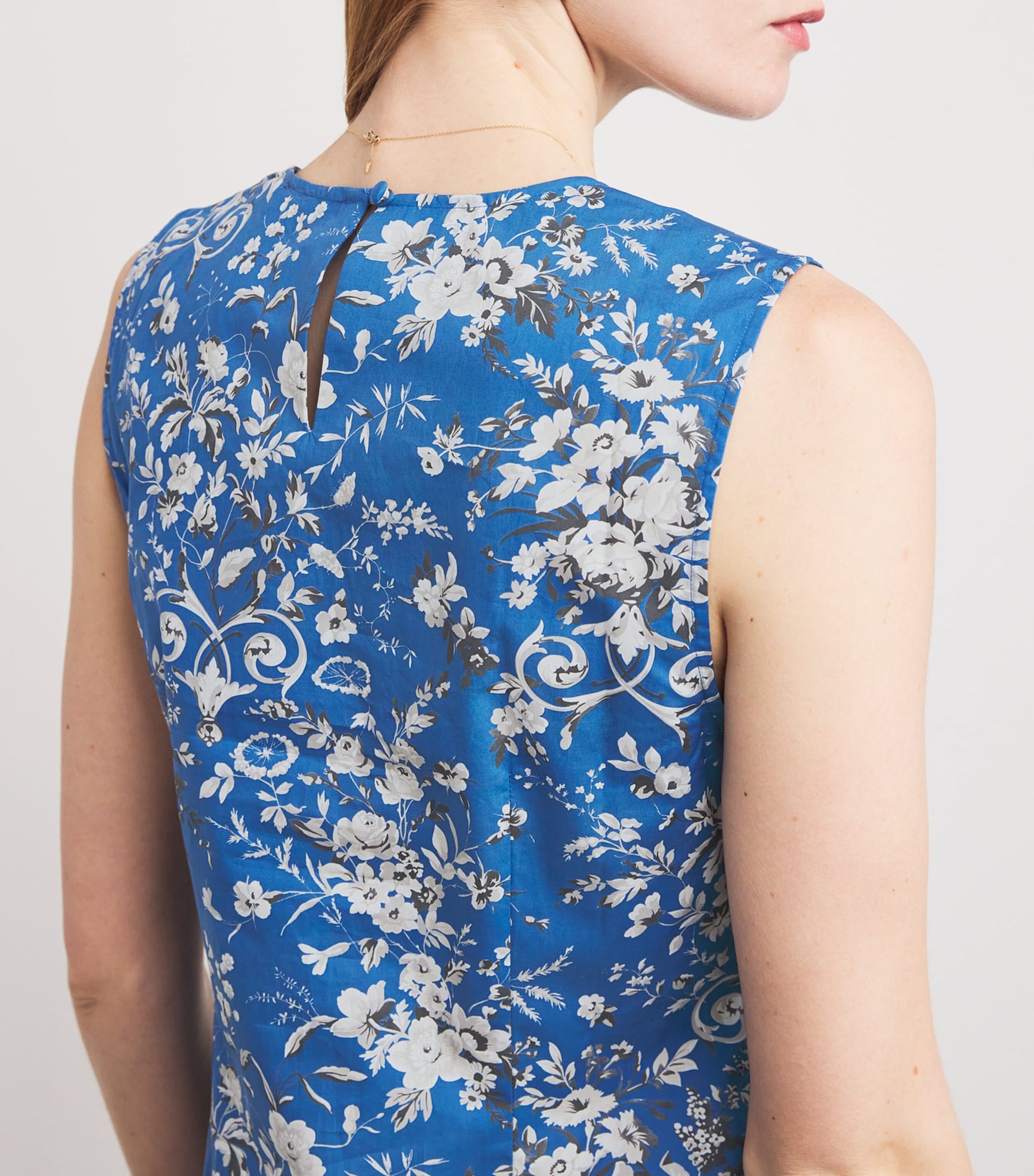 DÔEN Blue Floral Adele Mini Dress