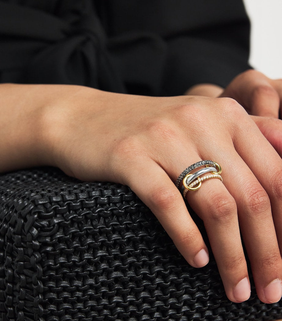 Mixed Gold and Diamond Scorpio Ring