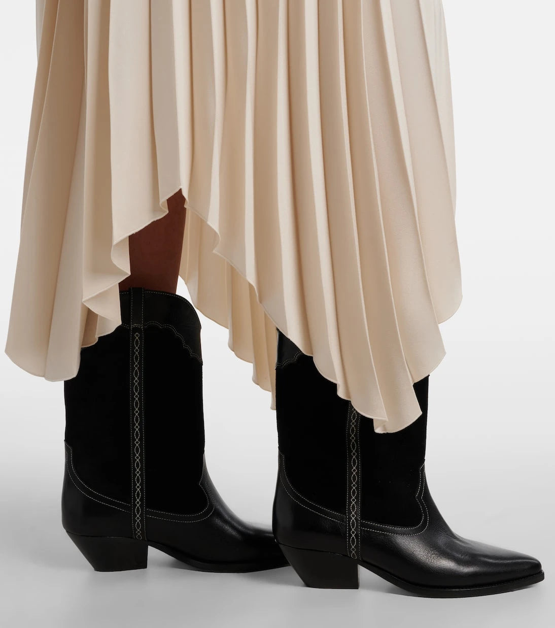 Isabel Marant - Duerte 40 leather and suede cowboy boots