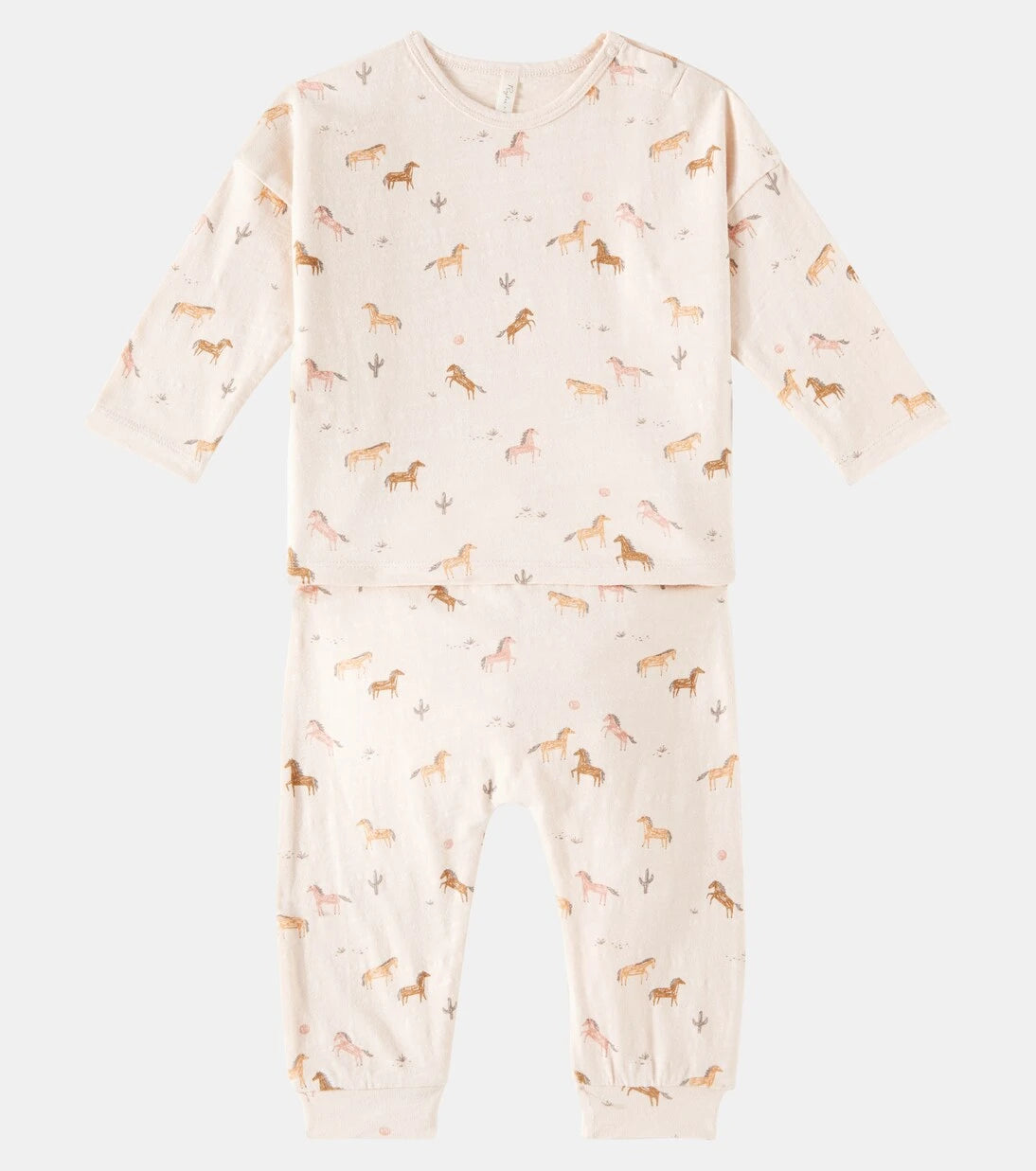 Rylee + Cru - Baby printed cotton top and pants set