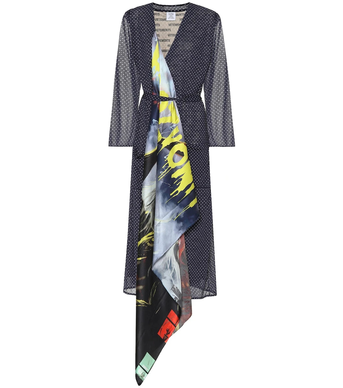 Vetements - Mixed print midi dress