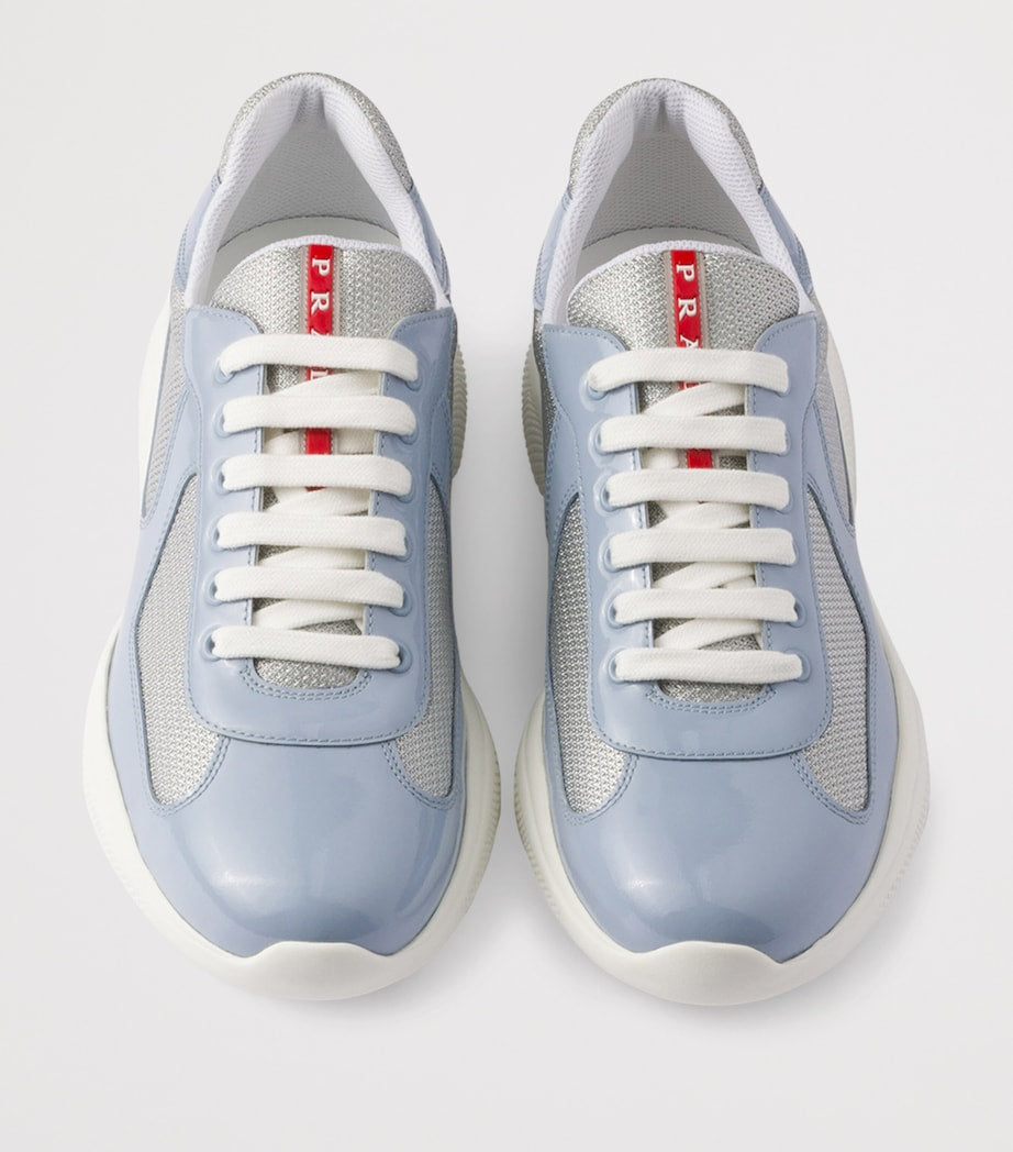 Prada Leather-Blend America's Cup Sneakers