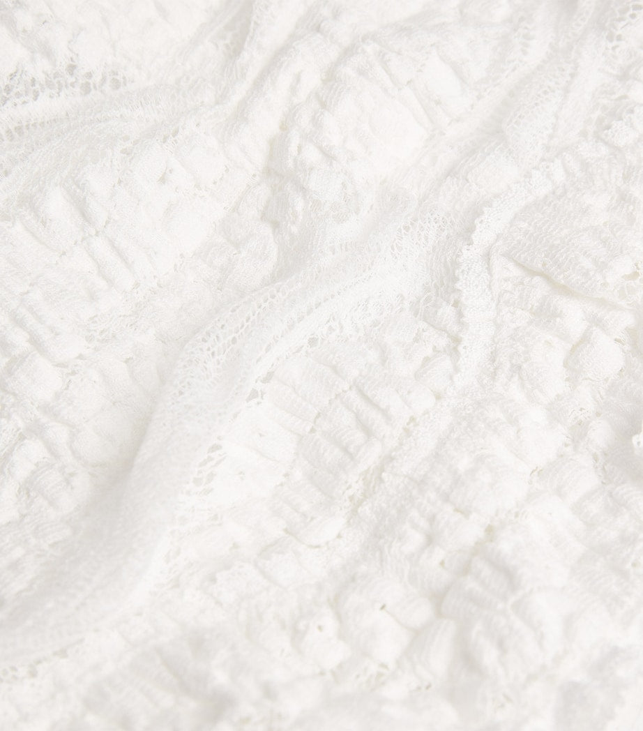 Charo Ruiz Ibiza White Knitted Briny Crop Top