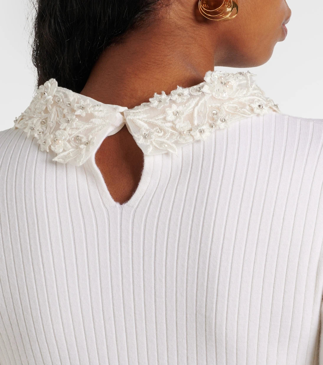 Carolina Herrera - İşlemeli fitilli yün bluz