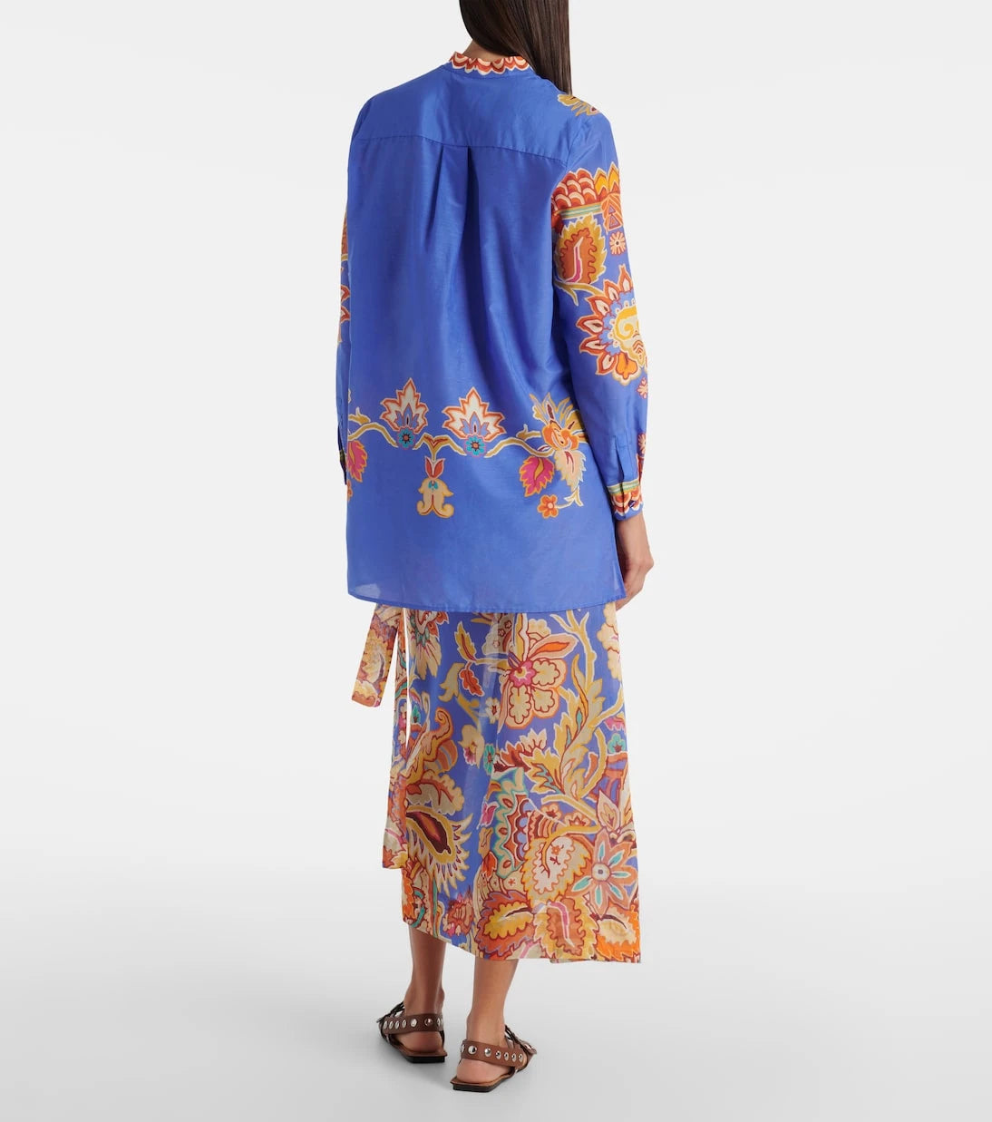 Etro - Floral cotton and silk shirt