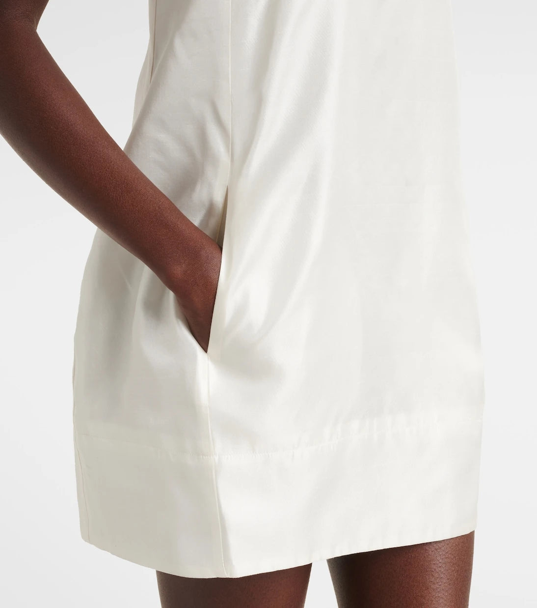 Staud - Lidia silk satin minidress