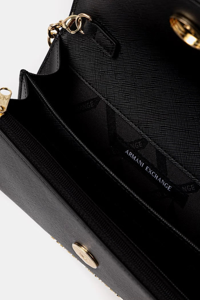Armani Exchange suni deri kadın clutch çanta