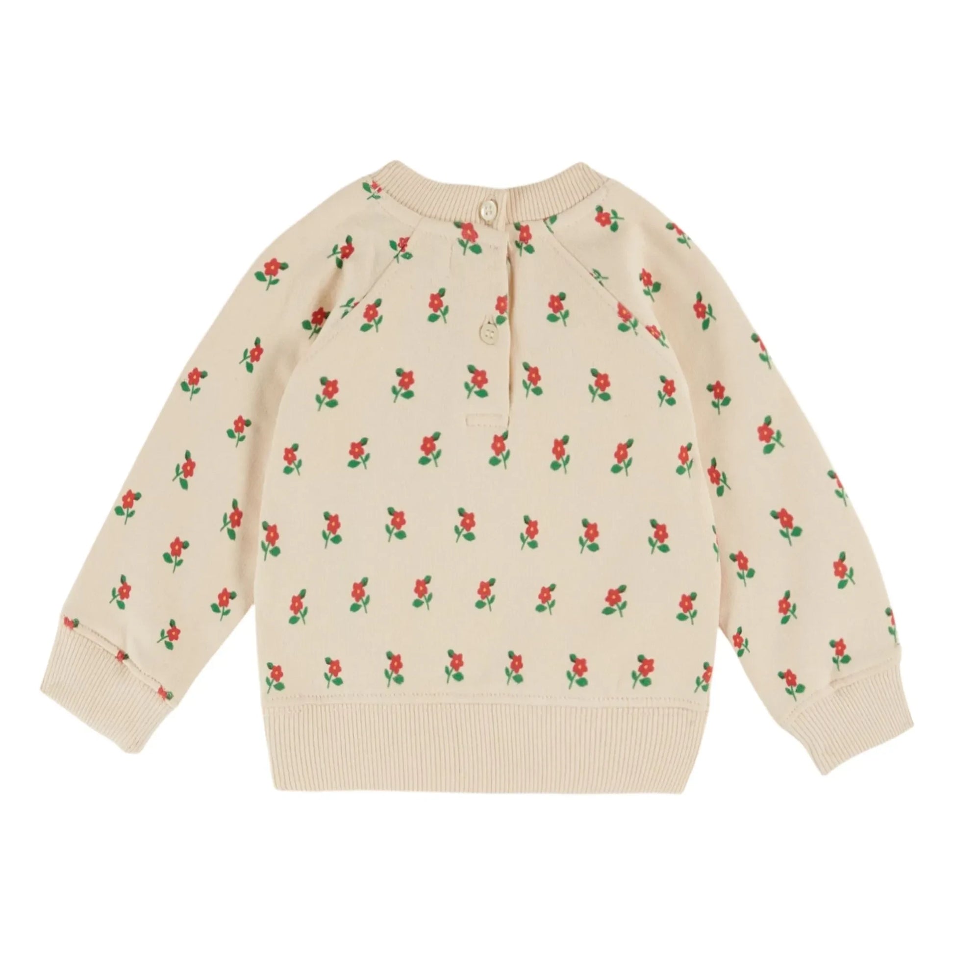 Emile et Ida - Organic cotton floral sweatshirt | Ecru