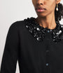 Ulla Johnson Black Cashmere Sequinned Margaux Cardigan