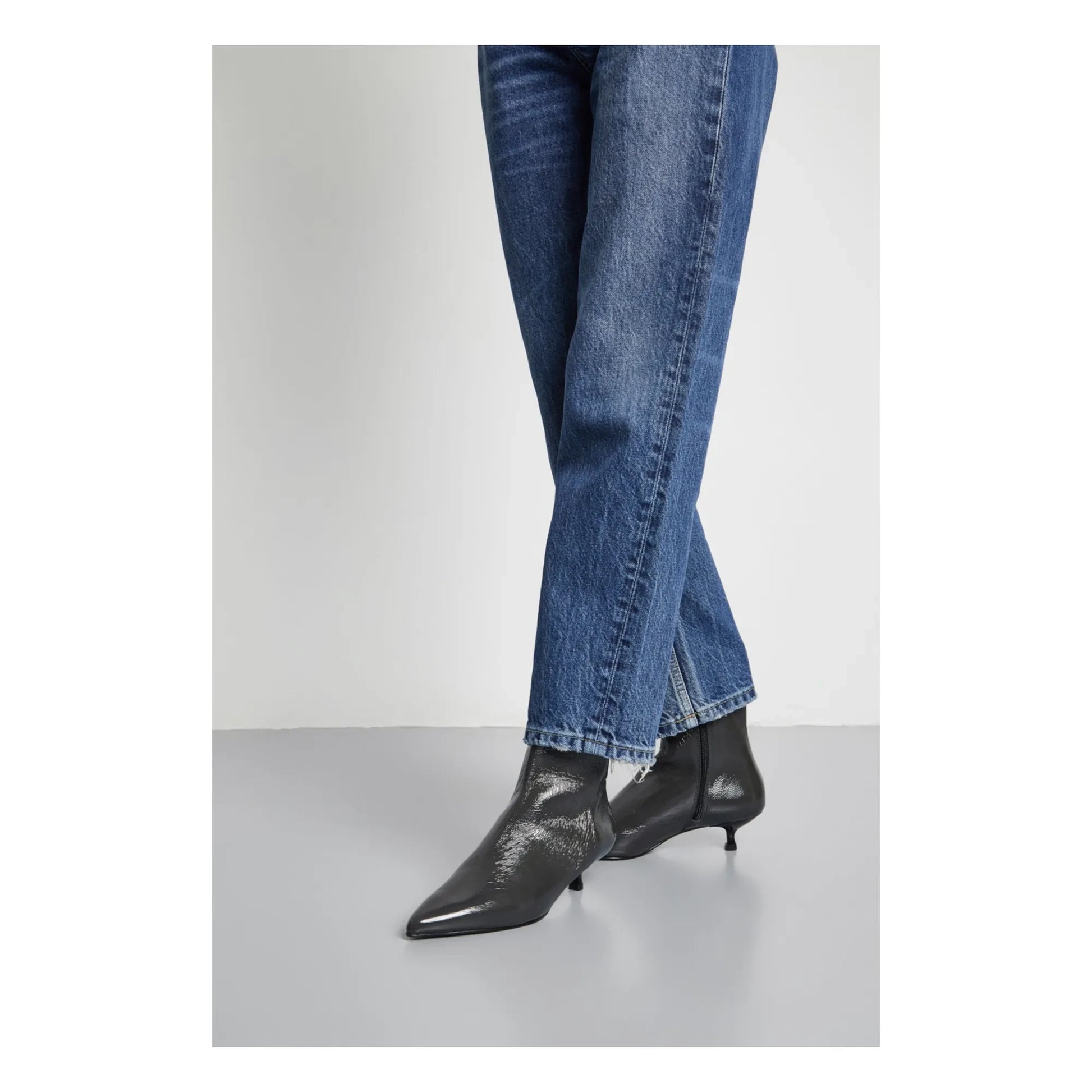 Augusta - Paula Patent Boots | Grey